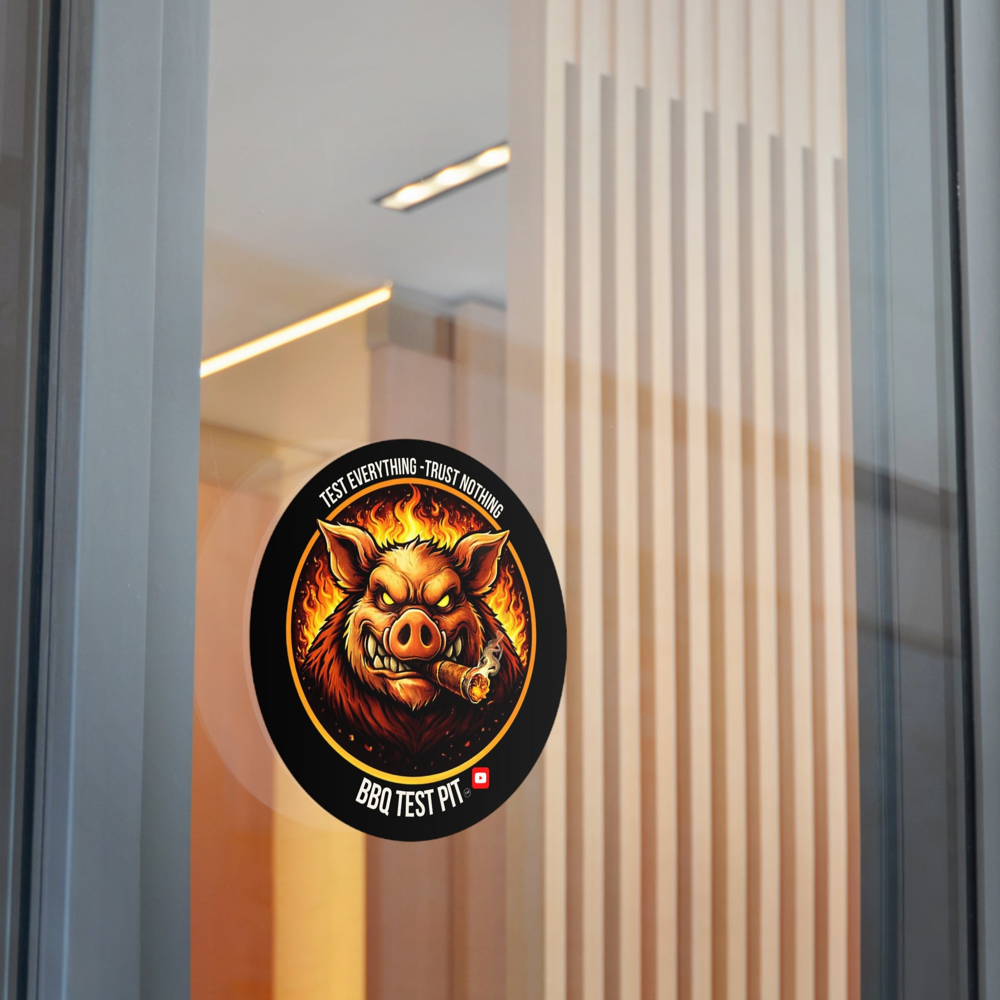 BBQ Test Pit Logo Sticker