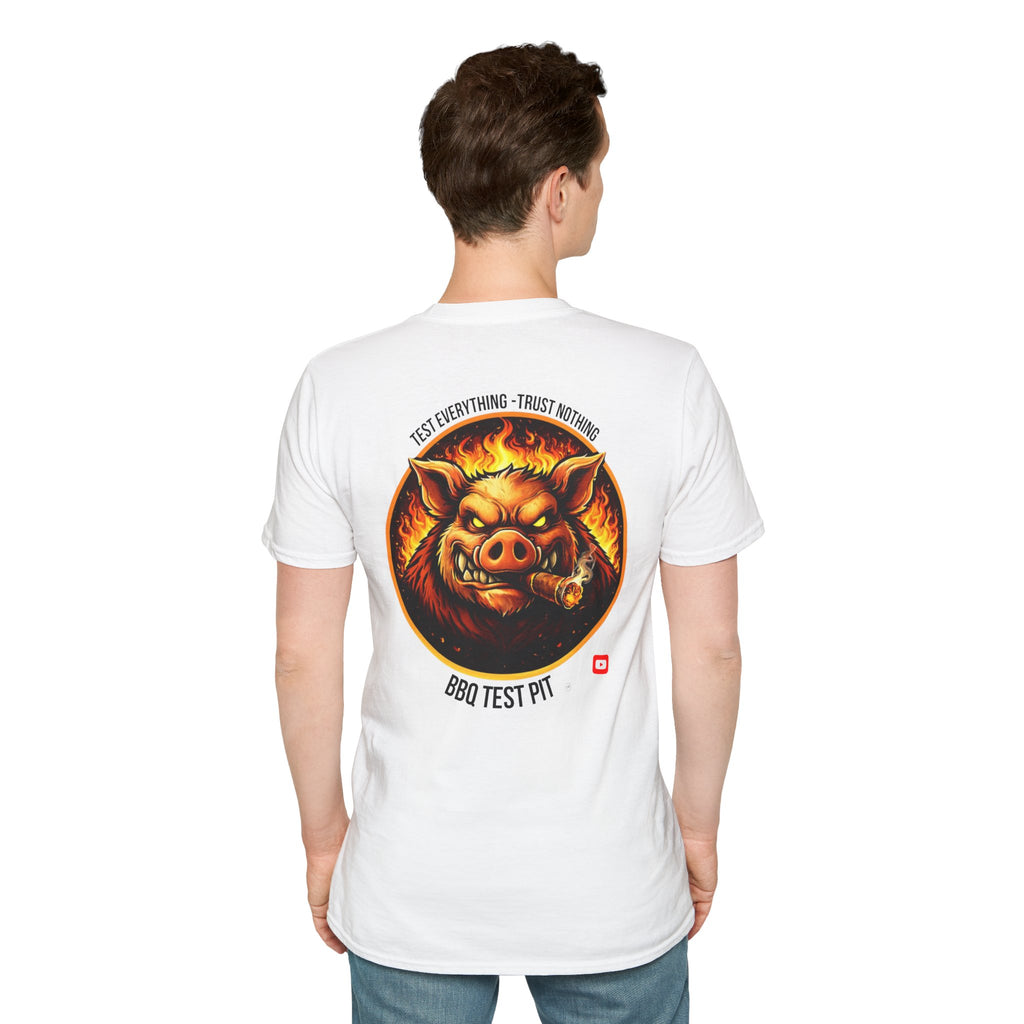 BBQ Test Pit Logo Tee — Premium Soft