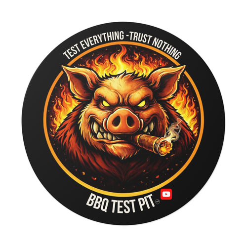 BBQ Test Pit Logo Sticker