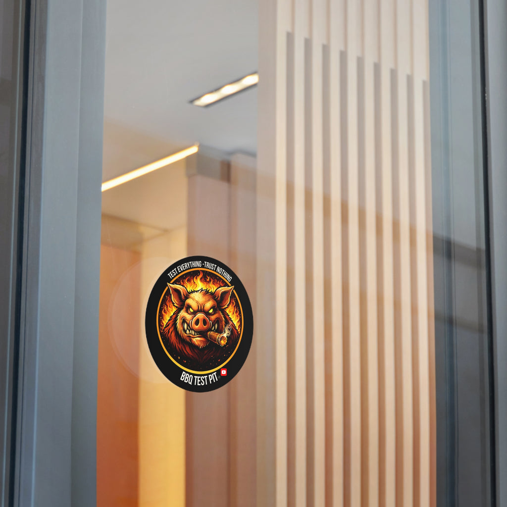 BBQ Test Pit Logo Sticker