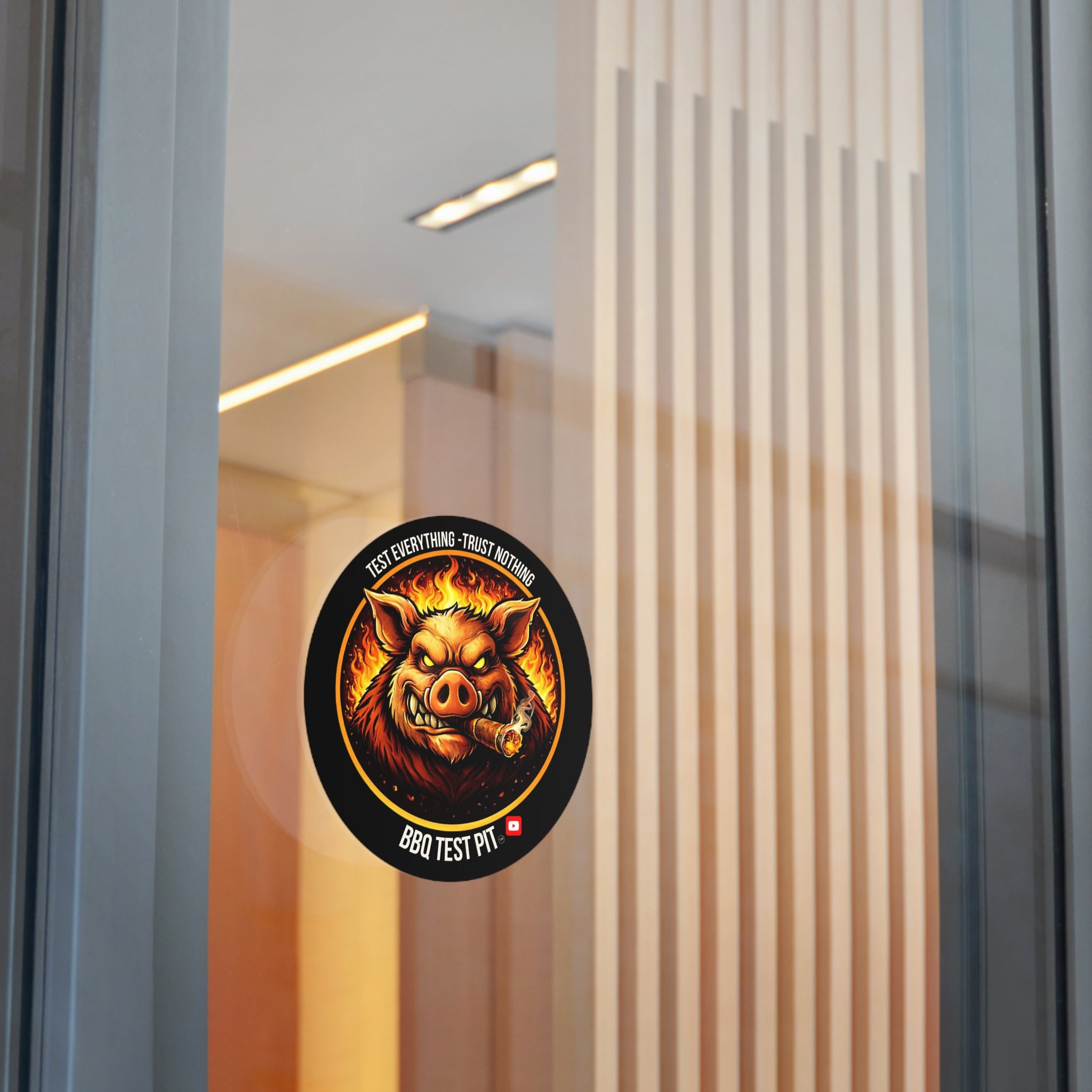 BBQ Test Pit Logo Sticker