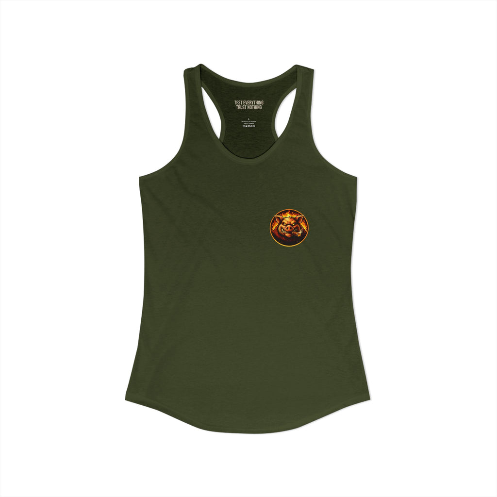BBQ Test Pit Logo Women's Tank