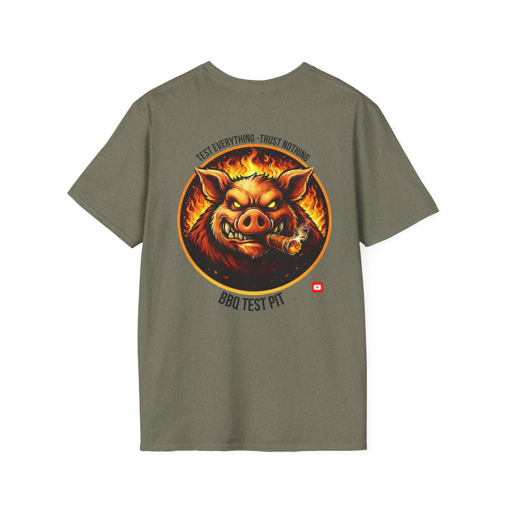 BBQ Test Pit Logo Tee — Premium Soft
