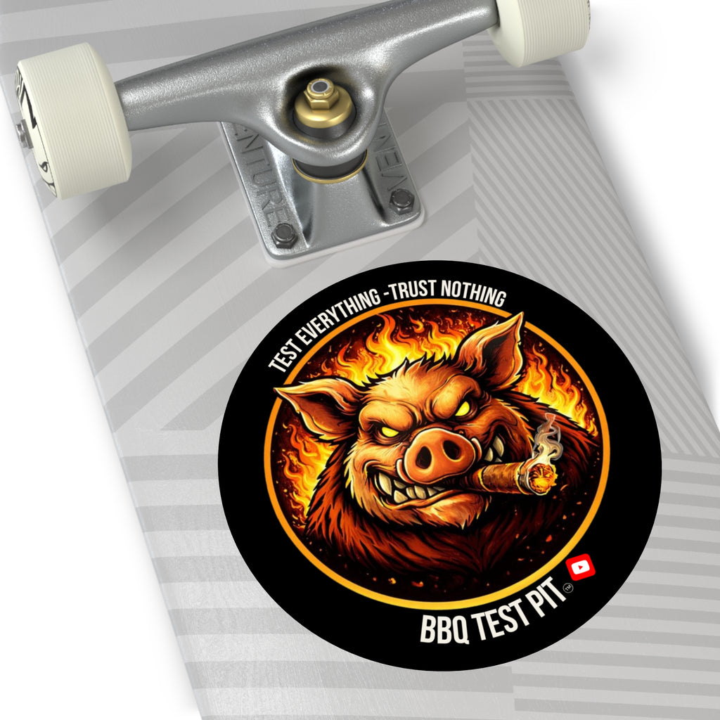 BBQ Test Pit Logo Sticker