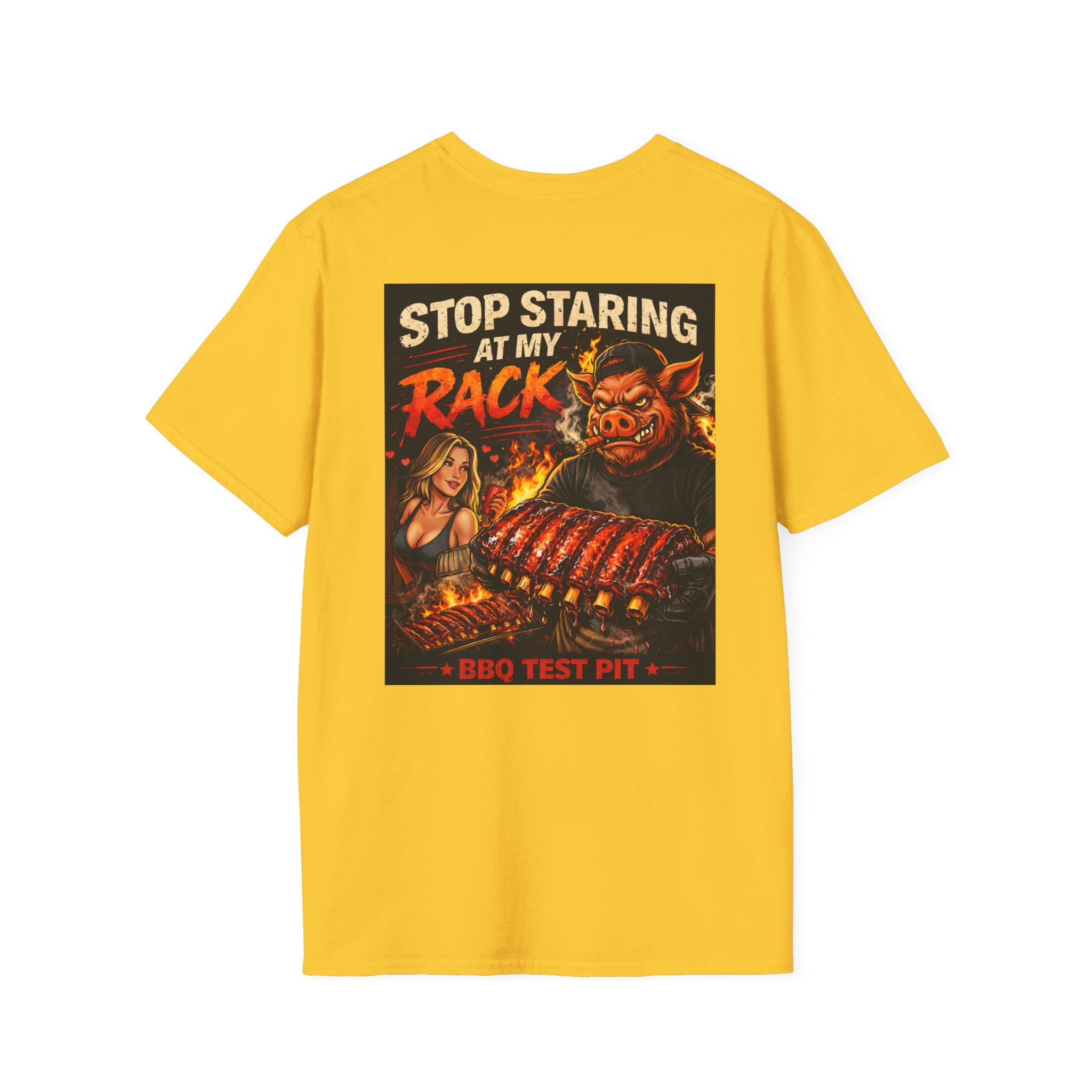 Stop Staring At My Rack Tee — Premium Soft