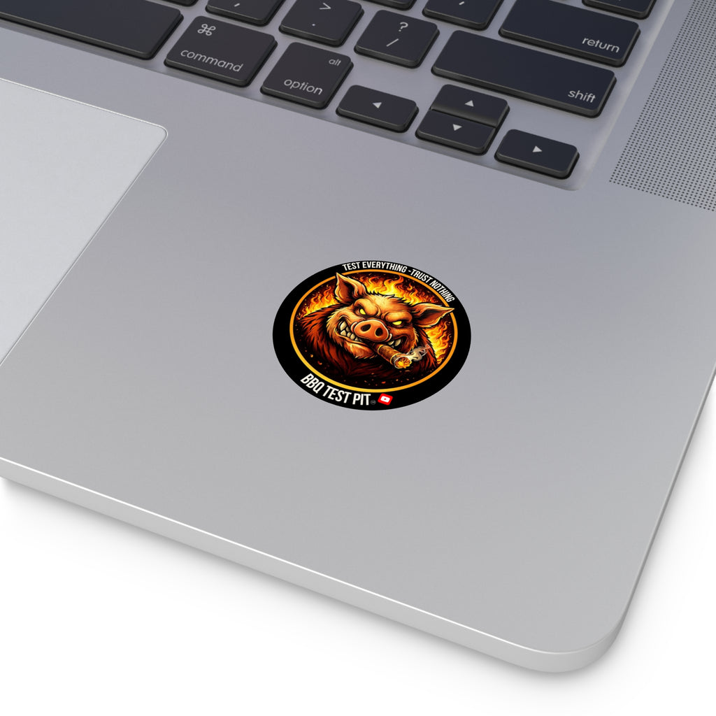 BBQ Test Pit Logo Sticker