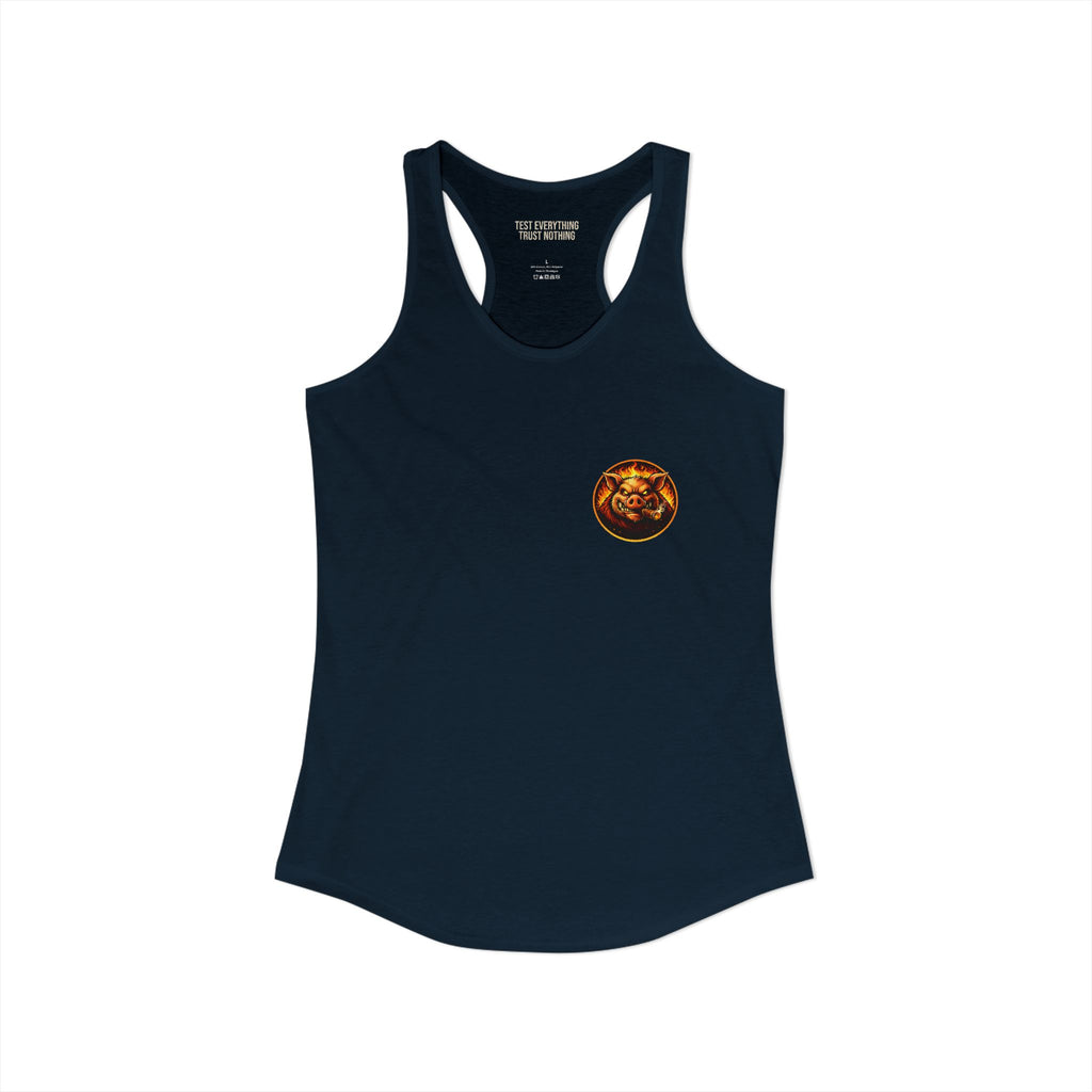 BBQ Test Pit Logo Women's Tank