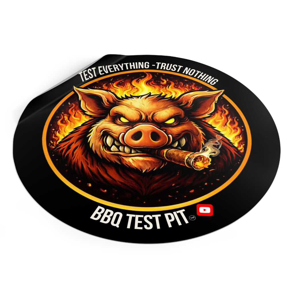 BBQ Test Pit Logo Sticker