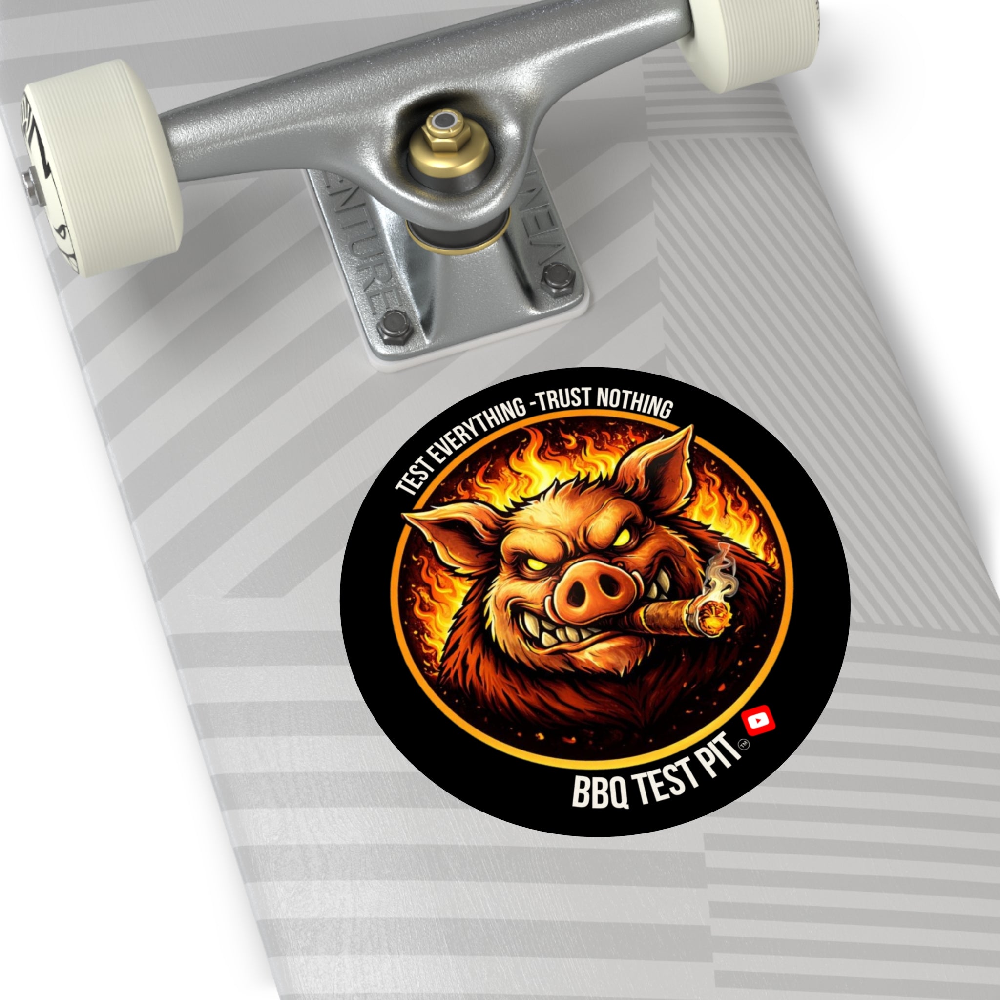 BBQ Test Pit Logo Sticker