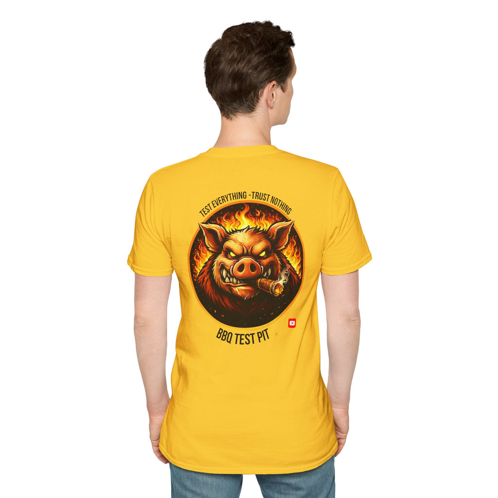 BBQ Test Pit Logo Tee — Premium Soft